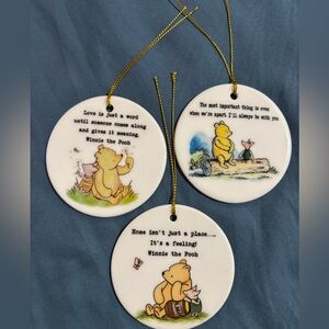 Winnie the Pooh quote keepsake ornaments